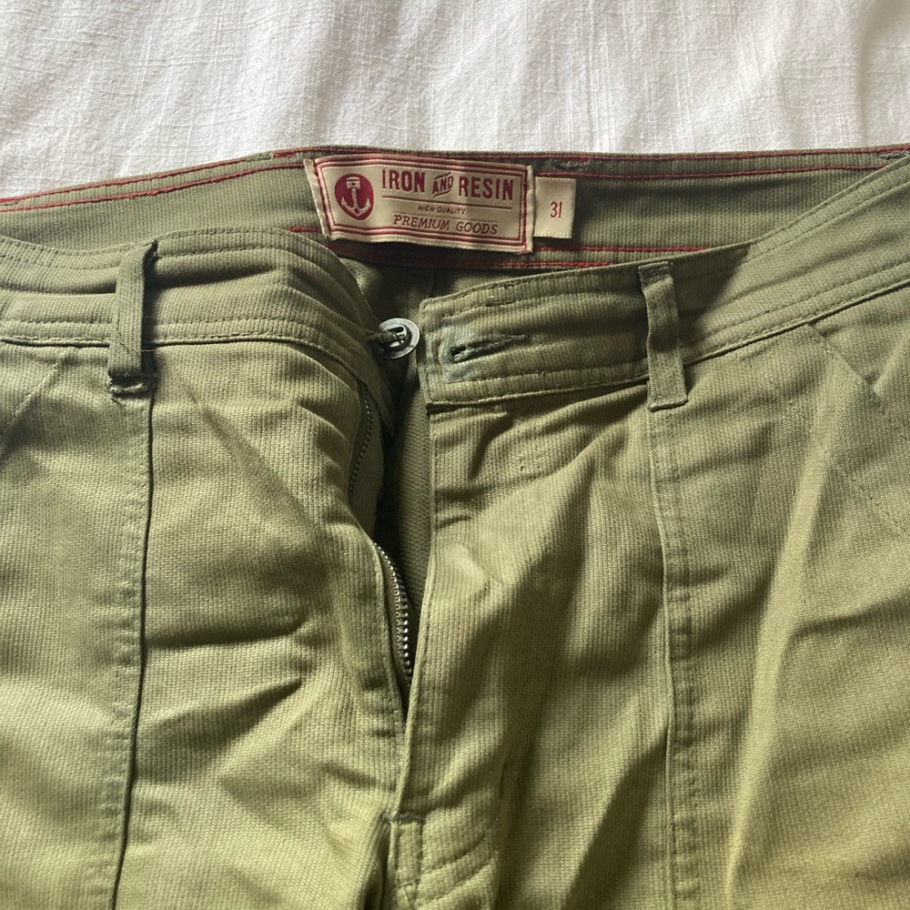 Iron & Resin Olive Green Pants- size 31 - Picture 4 of 6